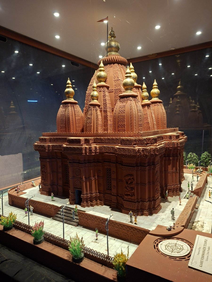 RatanSharda55's tweet photo. Saw this amazing made to scale replica of ancient #Gyanvyapi Mandir of Varanasi based on ancient historical records, in @SevaVivekNGO Vasai. Scale 1:60 https://t.co/WlIsDMwcP3