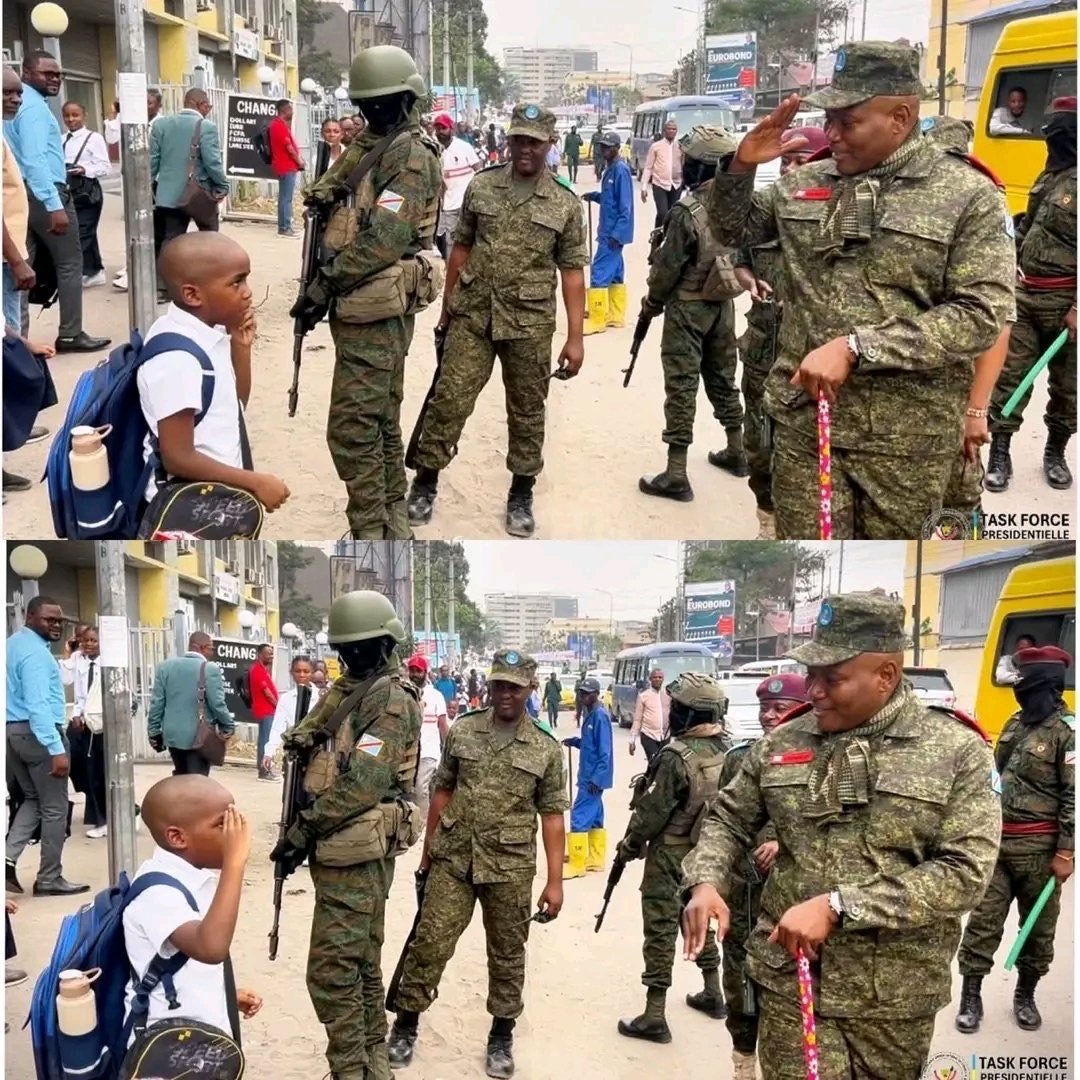 knoss_'s tweet photo. Derrière chaque uniforme, il y a un engagement.
Un beau symbole de proximité entre la nation et sa jeunesse.
#RDC #Kinshasa #TaskForcePresidentielle #FARDC https://t.co/4SOFzj7IWZ
