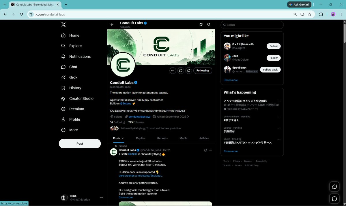 NinaInMotion's tweet photo. @conduitai_labs Just joined the giveaway and already feeling hopeful. https://t.co/jj8VvgQUYa