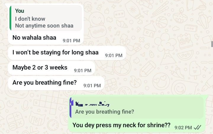 Keane_141's tweet photo. Talking about traveling and she somehow pulls this question from thin air.
E reach to ask oo https://t.co/1c0Quj9SVE