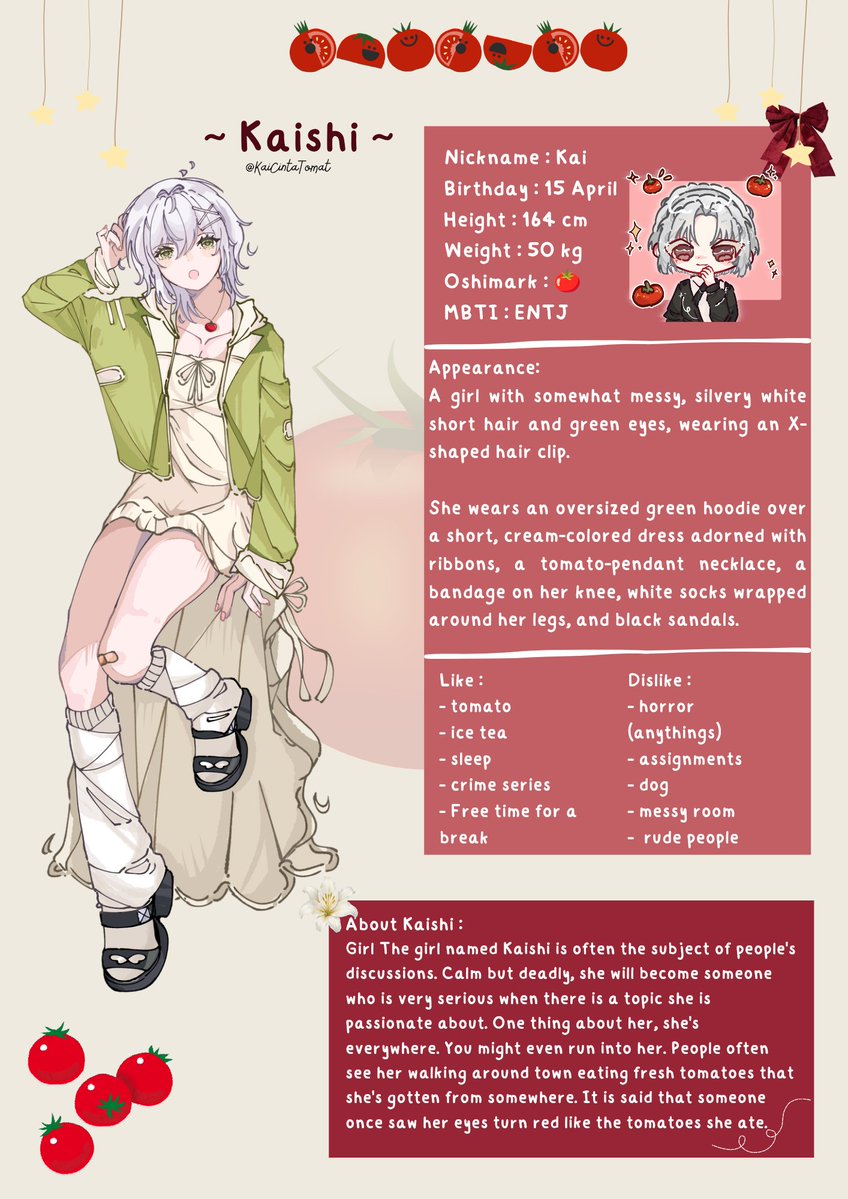 KaiCintaTomat's tweet photo. Hi everyone, let me introduce myself. My name is Kaishi, and you can call me Kai. Here I'll give you a little bit of my personal information and reveal my character model. 

I happen to be looking for moots so let's be friends! 🙌🏻
#BERKAVVAN #PANDAVVARNA https://t.co/8OcjqDOfdw