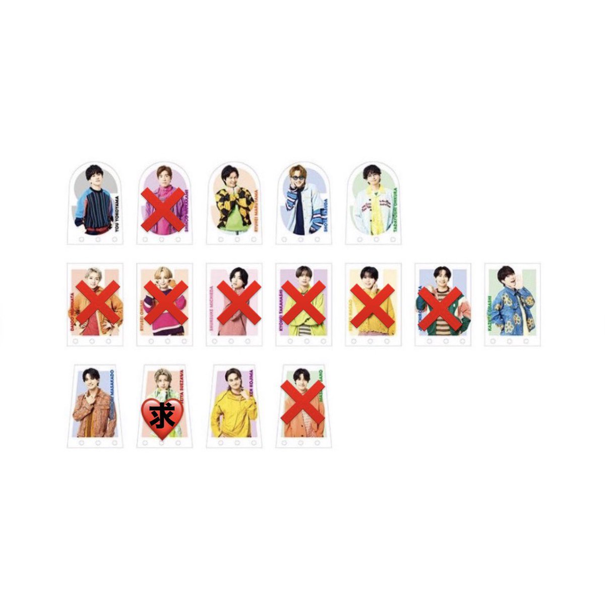 ss_gd1208's tweet photo. KAMIGATA図鑑 交換していただける方を探しています。

【求】末澤❤️
【譲】下記ご確認ください🙇‍♀️

10/31現地交換、郵送可能な方

ネット販売で購入出来なかったので10/31に現地で1セット購入予定です。

2種1セットの交換です。
 #カミガタグッズ交換 #カミガタ交換 https://t.co/GIK52YhBnc