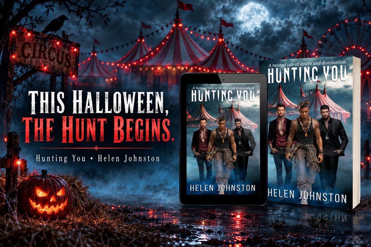 PattiRoberts7's tweet photo. The carnival looks different after darkโฆ ๐ช๐ This Halloween, step into Hunting You by Helen Johnston.
https://t.co/4g1SoE90k4
#HalloweenReads #HuntingYou #HelenJohnston #ParadoxBookCoverDesigns https://t.co/5WFa0KDnrr