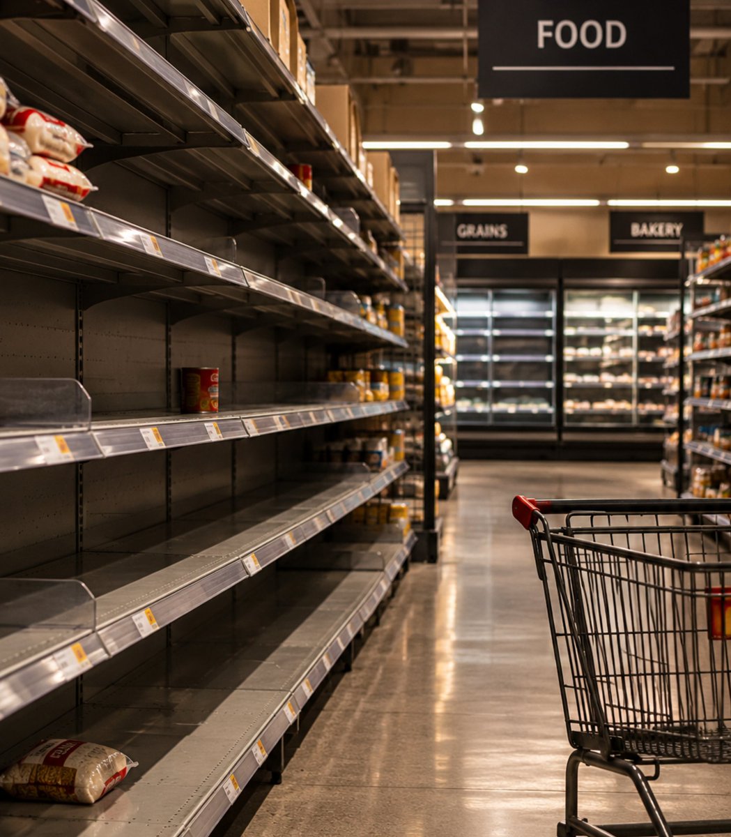 BullTheoryio's tweet photo. 🚨 Global food prices just hit their highest level in 4 years.

The UN's food price index jumped to 136 points in September, the highest since November 2022.

Sugar prices rose for the 3rd straight month, up 6.1%, and cereal prices jumped 5.1% as Black Sea and Strait of Hormuz disruptions choke off supply.

If this keeps up, economies depending on imported food and energy are in real danger.