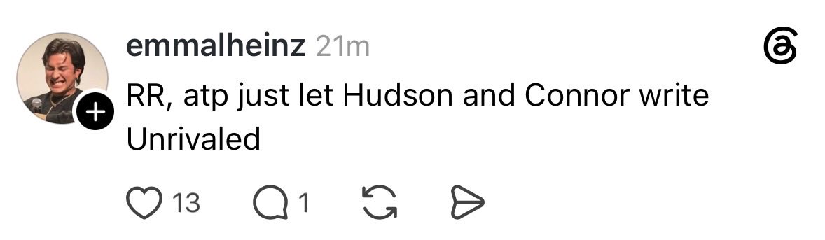 BRAZOyMARTILLO's tweet photo. Loons on Threads really like to suggest group projects w/o really knowing who these 2 people really are . Based on the quality of Connor’s writing for that piece on Molly Gordon for Time, and the fact that he doesn’t read, Hudson will just end up doing the heavy lifting for this. https://t.co/7MHmCBYKPX