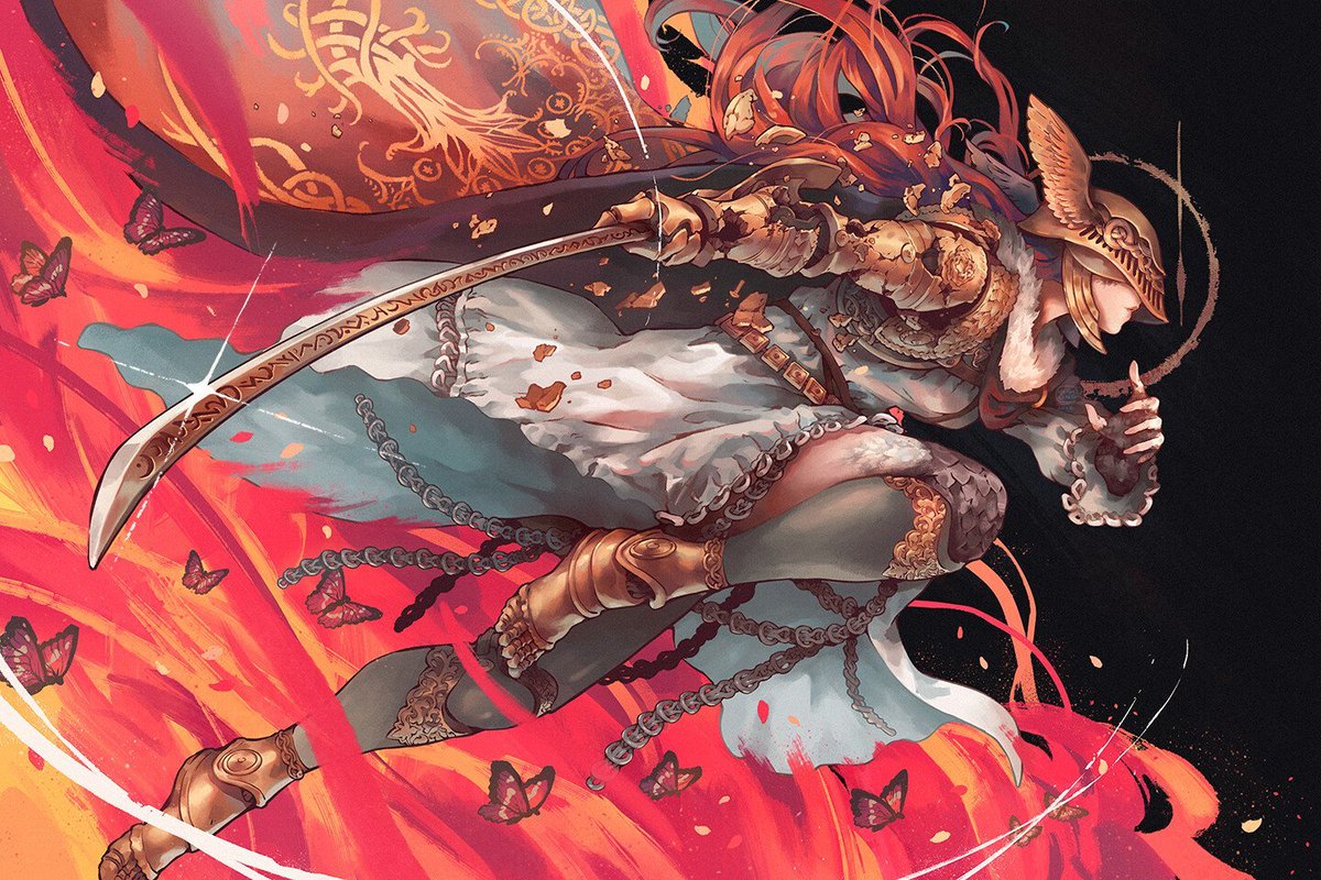 DailyMalenia's tweet photo. Malenia, Blade of Miquella 
Art by @Hammlingu 
#EldenRing https://t.co/zPFuHwozrY