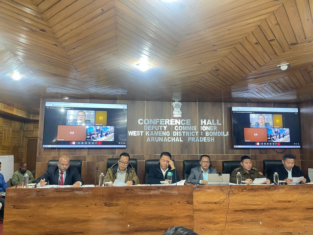 DBomdila's tweet photo. Hon’ble MLAs Review Preparations for Sacred Exposition of Holy Relics of Lord Buddha at Bomdila
Bomdila, October 04, 2026:
 
Hon’ble MLA, 05-Kalaktang, Shri Tseten Chombay, Hon’ble MLA, 06-Thrizino-Buragaon, Shri Tenzin Nyima Glow, and Hon’ble MLA, 04-Dirang, Shri Phurpa Tsering, reviewed the preparations for the upcoming Sacred Exposition of the Holy Relics of Lord Buddha, scheduled to be held at Bomdila from 8th to 13th November 2026, with the District Administration, West Kameng, and the ASL Team of the Ministry of Culture, Government of India.
 
The review followed an intensive two-day reconnaissance of the proposed venues at GRL Monastery (Upper Gonpa) and TGL Monastery (Lower Gonpa). In view of the prescribed security and protocol requirements for the handling and exposition of the Holy Relics, TGL Monastery (Lower Gonpa) has been identified as the venue for the exposition.
 
The ASL Team briefed the meeting on the significance of the Holy Relics, describing them as among the rarest and most revered Buddhist relics, and apprised the stakeholders of the Standard Operating Procedures and special protocols for their safe handling, transportation, security and exposition.
 
In his opening remarks, Deputy Commissioner, West Kameng, Dr Dilip Kumar, outlined the preparations undertaken by the District Administration, including the ceremonial reception and departure of the Holy Relics, religious ceremonies, proposed street carnival, detailed route and minute-to-minute movement plan, transportation and logistics. He called upon all Heads of Departments, members of the District-Level Committee, monastery managements and PRI representatives to extend full cooperation for the successful and befitting conduct of the event.
 
Superintendent of Police, West Kameng, Dr D.W. Thongon, briefed the meeting on the proposed security, traffic regulation and crowd-management arrangements.
 
Addressing the meeting, Hon’ble MLA, 05-Kalaktang AC, Shri Tseten Chombay, emphasised wide dissemination of information on the exposition at the grassroots level and suggested circulation of the constituency-wise schedule through PRI representatives, local leaders, social media and other communication channels. He also called for a grand and befitting reception to the Holy Relics with participation from all communities of the district through traditional attire and cultural performances, and stressed the participation of abbots and senior monks from across the district.
 
Hon’ble MLA, 06-Thrizino-Buragaon AC, Shri Tenzin Nyima Glow, described the exposition as a momentous and auspicious occasion for the district and assured his full support for its successful conduct.
 
Hon’ble MLA, 04-Dirang AC, Shri Phurpa Tsering, who joined the meeting virtually, also extended his support and urged all concerned Heads of Offices to complete their assigned responsibilities within the stipulated time and extend full cooperation to the District Administration.
 
The meeting was attended by administrative officers, Police Officers, Heads of Departments, members of the District-Level Coordination Committee, monks and representatives of the Upper and Lower Gompas, PRI leaders, President , District Unit MMT, officials of the Ministry of Culture and other stakeholders.