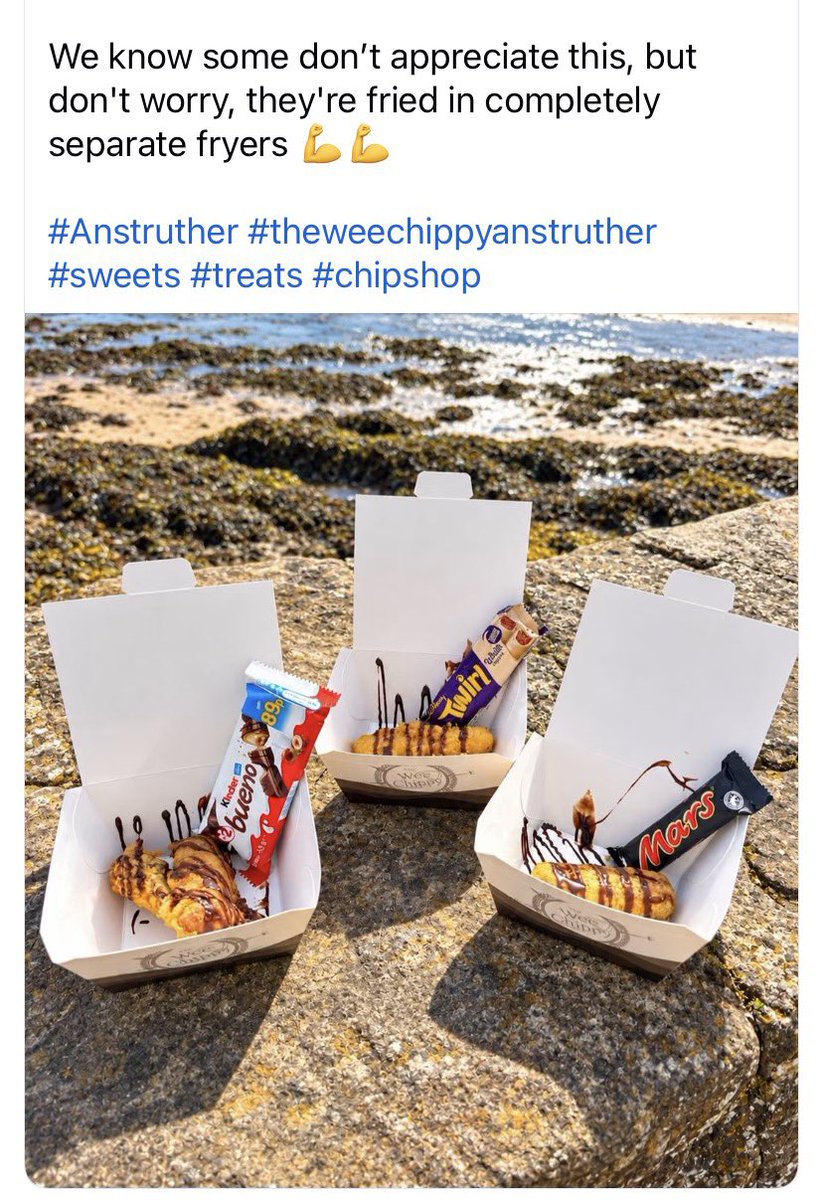 karen_flynn's tweet photo. I m at #TheWeeChippy #Anstruther this week
What does everyone want?
I think I m still going for the Mars bar. https://t.co/uwwf3hKgRt