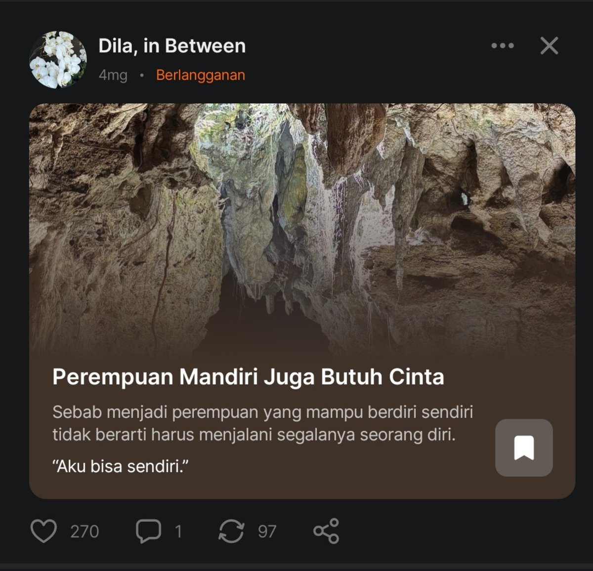 awdeyp's tweet photo. bener2 jatuh cinta sm setiap kalimatnya🫰🏻 https://t.co/2re4VOSJg7