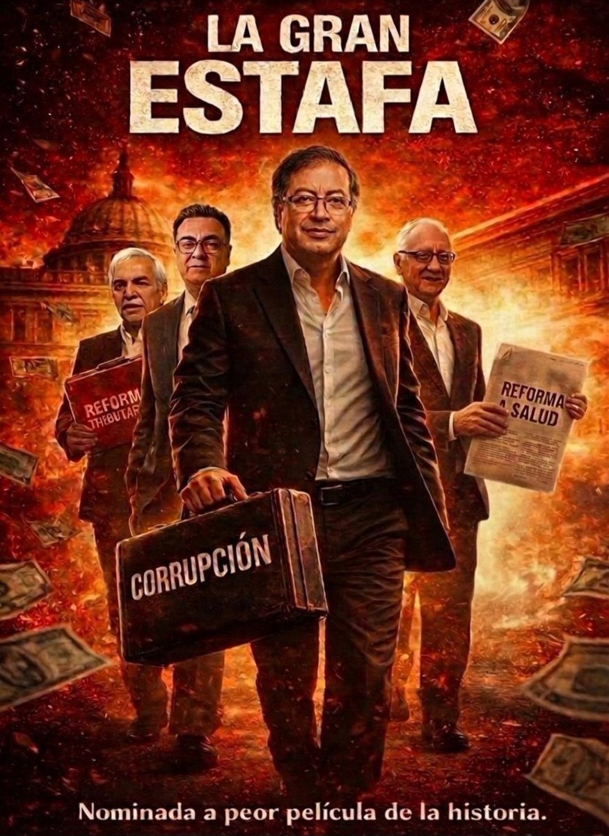 ArianaAladin's tweet photo. @ABDELAESPRIELLA Así es presidente @ABDELAESPRIELLA porque si los funcionarios públicos,congresistas y empresarios corruptos dejan de robar, la plata alcanza. También va la advertencia a los mafistrados,jueces,entes de control y fuerzas armadas. Más que las guerrillas,el petrismo corrompió todo. https://t.co/FfM7sqH5bM