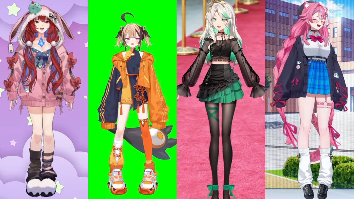 Kronii_virus's tweet photo. Yippee we have all of Justice's casual outfits!!!❤️🧡💚🩷 https://t.co/NKdG1QK1s1