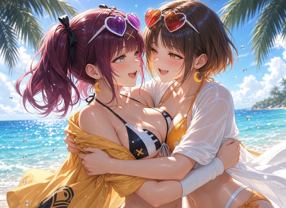 pantopx2's tweet photo. やべえ。すげえ可愛い。海も綺麗。
#Grok Imagine がいい仕事したね。 https://t.co/7k04sBNgLf