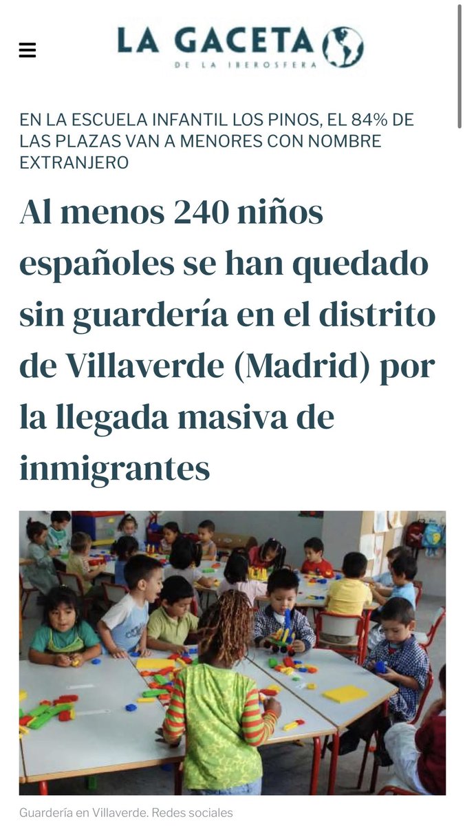 CensuredROW's tweet photo. Frase digna de una persona que prioriza a invasores en el puntaje con 1,5 puntos para obtener guardería social, cuestión que literalmente ha dejado a más de 200 niños españoles en barrios como villaverde fuera de sus plazas de guardería. https://t.co/6WEDL5MnzE