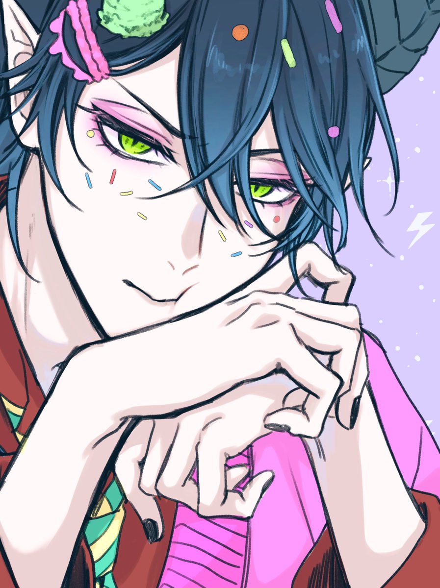 teeeeeette18's tweet photo. ガザガサ描いてたけどバランス悪くなったので顔だけ… https://t.co/Cn2u6UPegO