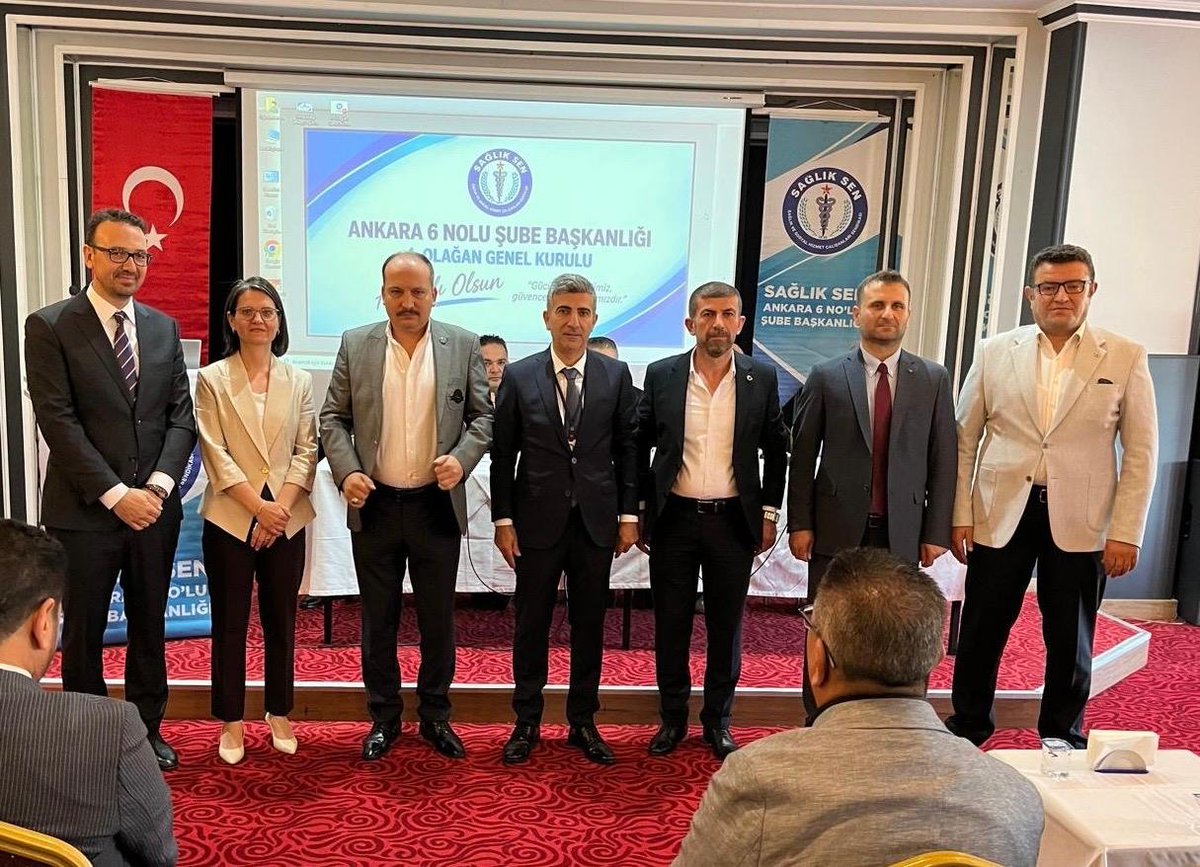 sagliksen's tweet photo. Sağlık-Sen Ankara 6 Nolu Şubesi’nin 4. Olağan Genel Kurulu, Genel Başkan Yardımcıları Yasin Barutcu ve Mustafa Irgatoğlu'nun katılımıyla gerçekleştirildi. 

Tek listeyle gerçekleştirilen seçimde mevcut Şube Başkanı Umut Gümüşay, yeniden şube başkanlığına seçildi.
⤵️
https://t.co/lLNdcoYpXK