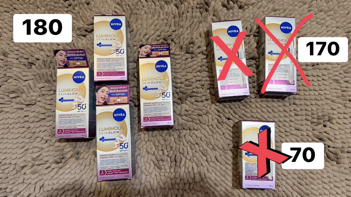 Metawinworld1's tweet photo. WTS // NIVEASkinGlow กันแดด
กันแดด 40 ml = ฿180
Serum 30ml = ฿170 **หมดค่ะ**
Serum 15ml = ฿70 **หมดค่ะ**
📦 ส่ง ลทบ ฟรีทุกออเดอร์
#NIVEASkinGlow
#NIVEASkinGlowxPondPhuwin
#AboutStuffSharing https://t.co/Uhi11WEwgU