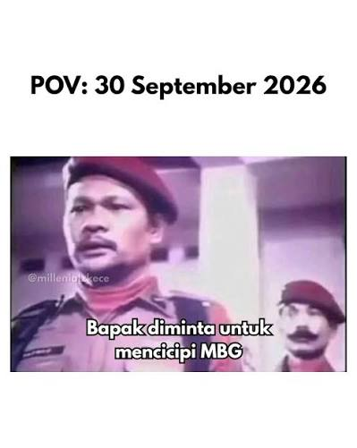 LambeSahamjja's tweet photo. wkwkwk meme jadi real njir di tangan sudaryono
"Siapa?" 
"petugas sppg pak" 
"Ada apa malam2" 
"Bapak diminta makan MBG jam 2 pagi" 
"Minimal saya ganti baju dulu" https://t.co/CITchjHlOF