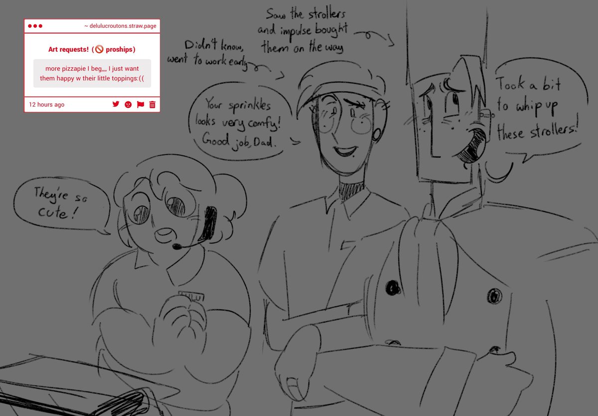 delulu_croutons's tweet photo. Episode 1 of Timothy Shenanigans that coincidentally made his husband blush
Neighbourhood au
#timothysprinkleton #elliotbuilder #luluwaapp #pizzapie https://t.co/qhI8Z4gYwt