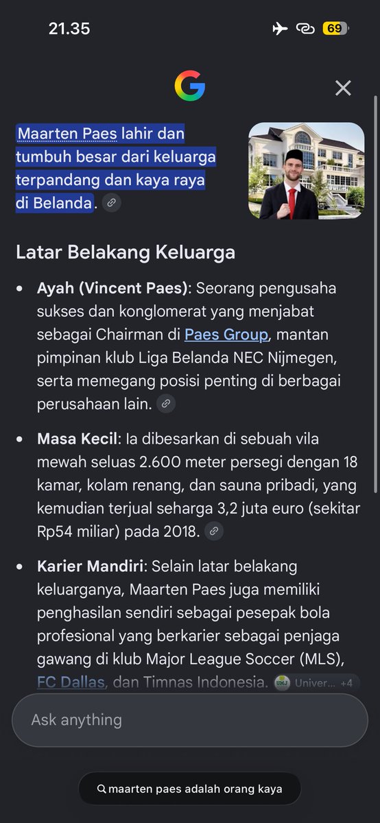 fauzanmuhajir's tweet photo. Kiper Timnas Indonesia, Maarten Paes yang background keluarganya konglomerat aktif di Linkedin 👏

Jarang-jarang liat ada pemain bola aktif di Linkedin, biasanya cuman di IG/YT/Tiktok, apalagi ini dari Timnas Indonesia (1/2) https://t.co/d39c7W2KJg