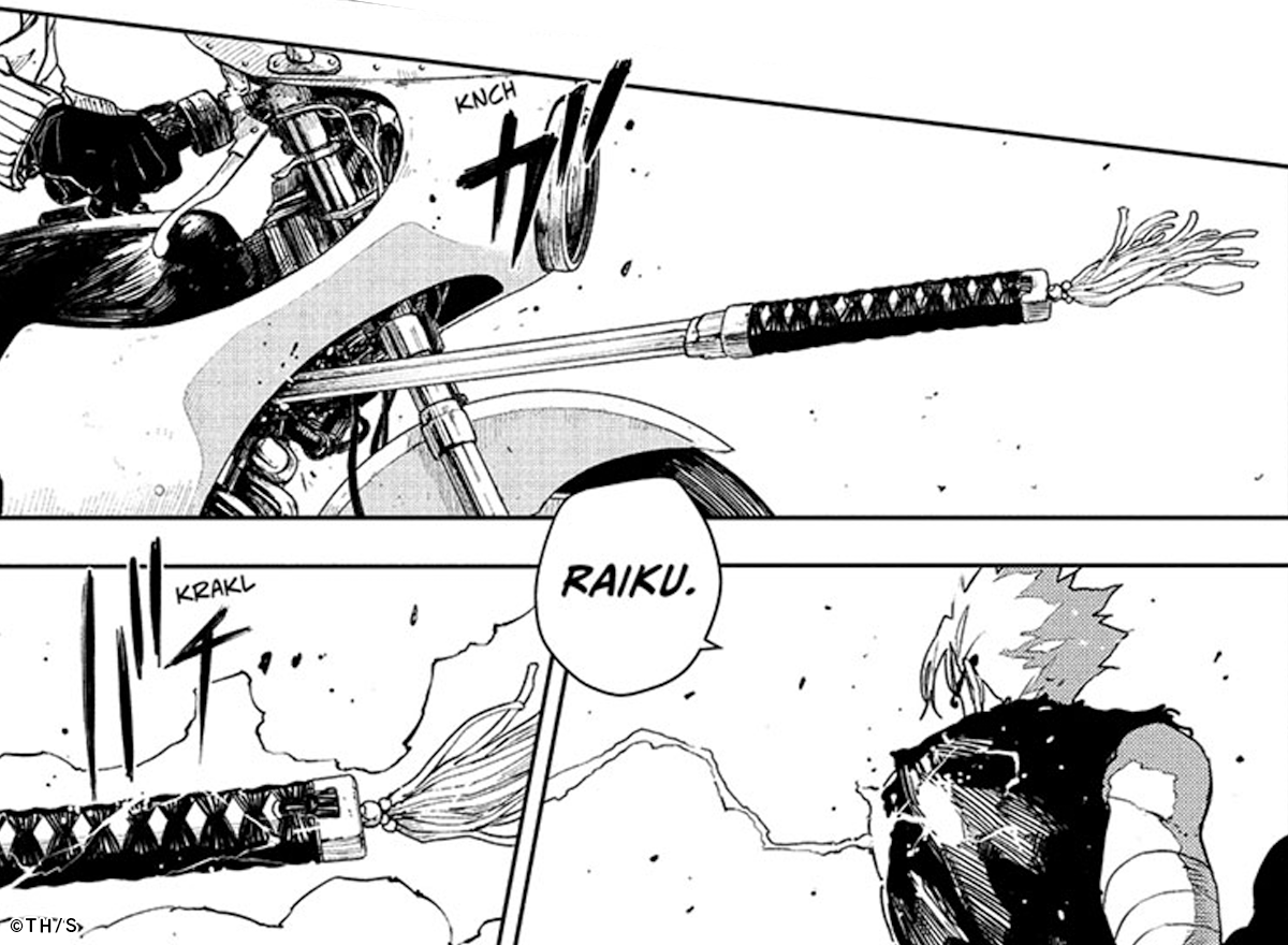 kagurabachi_x's tweet photo. A notorious troublemaker known throughout Kitakyushu—a potential sword bearer—!

#Kagurabachi Chapter #133  is out now! MANGA Plus: This service is not available in Japan.
⇒ https://t.co/NzBdPgVlTq https://t.co/9ieyzh50yX