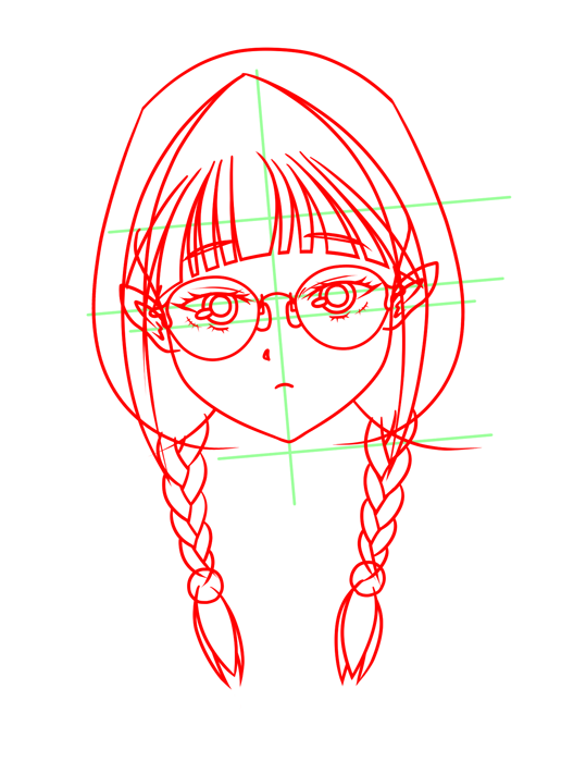 Crab_Kingdoms's tweet photo. 新規キャラ立ち絵『オタク少女（仮）』。顔まわりの線画が完成しました。
#フリーゲーム https://t.co/x51xuvfv5j
