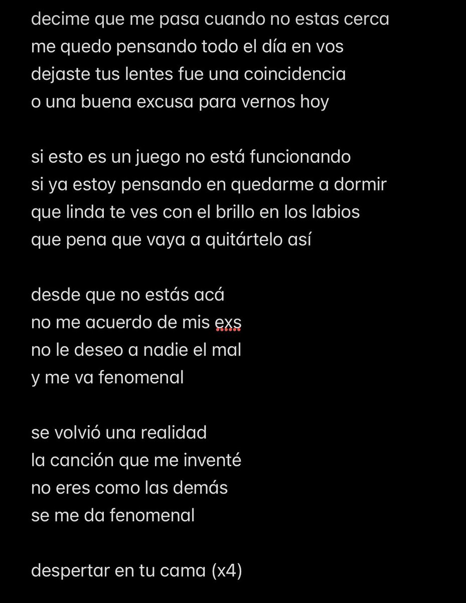 rappenter's tweet photo. dejando a un lado el quilombito que hay por acá… esta es la letra (o lo que logré entender) de la collab de chiara y olivia :) https://t.co/x9ft0v246t