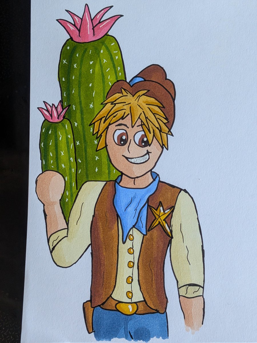 SyAccursed's tweet photo. The sheriff is here for #inktober but it's all Jim day 4 🌵 https://t.co/slAVEy2wz2
