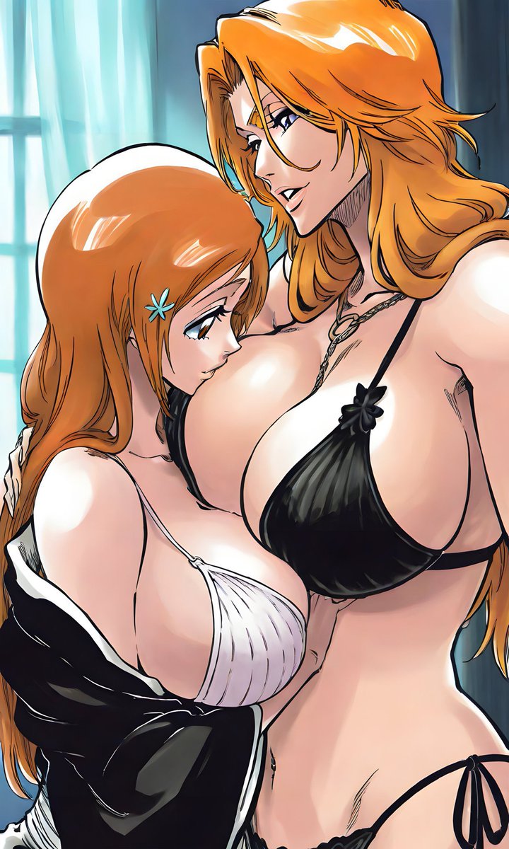Serafbn's tweet photo. Orihime &amp; Rangiku🧡✨ https://t.co/pj5JSStR6y
