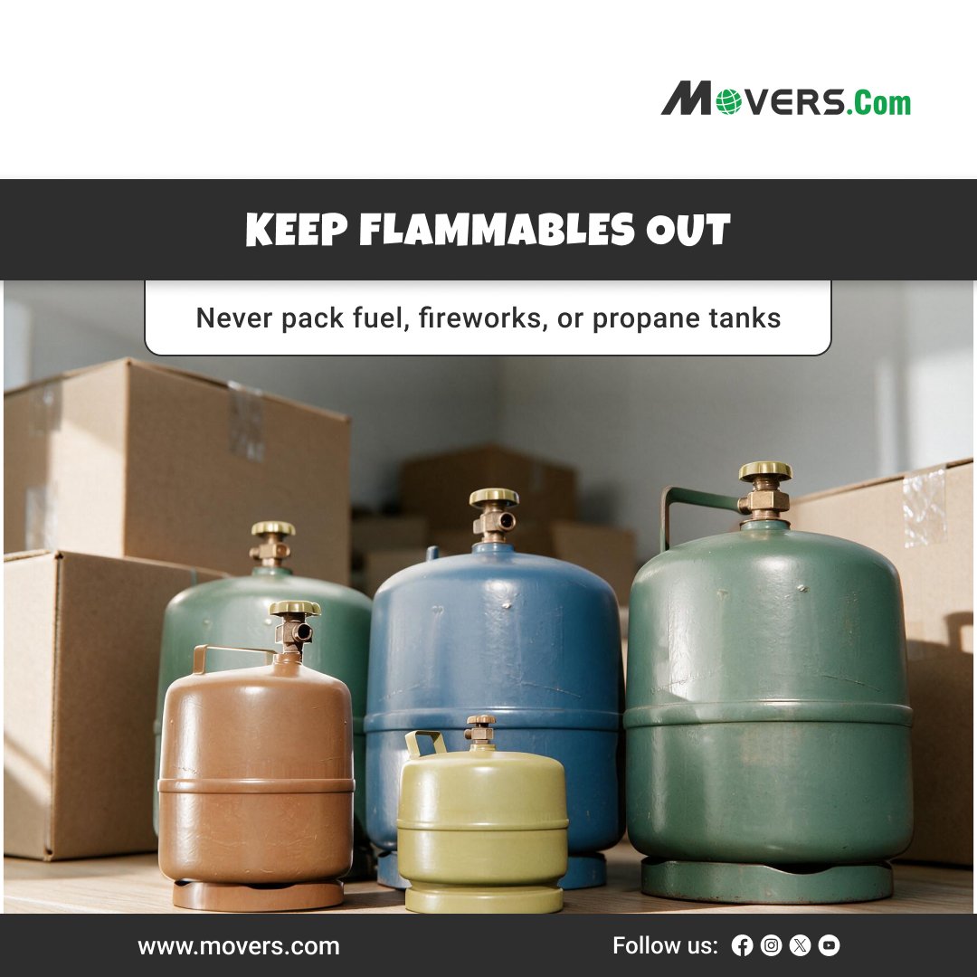 MoversCom's tweet photo. Moving boxes should carry your belongings—not unnecessary fire risks.
Smart packing helps protect your belongings, your home, and everyone involved in your move.
#MovingTips #MovingSafety #PackingTips #MovingBoxes #MovingChecklist #MovingDay #SafeMoving #PackingForAMove https://t.co/8t5taFaLgH