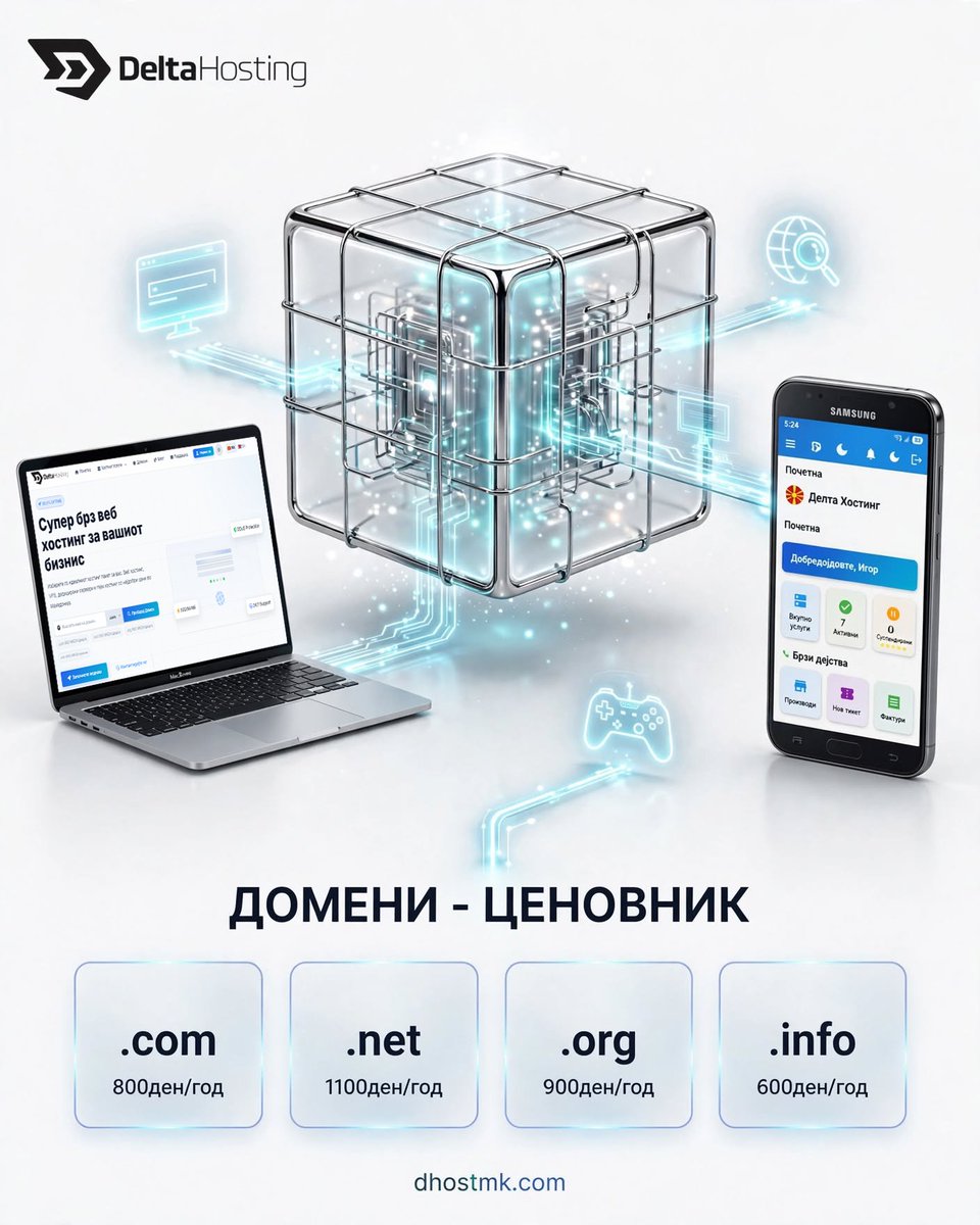 deltahostmk's tweet photo. 🌐 ДОМЕНИ ЗА ВАШИОТ БИЗНИС И ВЕБ-СТРАНИЦА
Вашиот бренд започнува со вистинскиот домен.
Изберете го името под кое ќе биде препознатлив вашиот бизнис и изградете професионално присуство на интернет.

🔎 Лесно пребарување на достапни домени

👉 https://t.co/4Iym8WjuVJ https://t.co/jJ7HxUGxfk