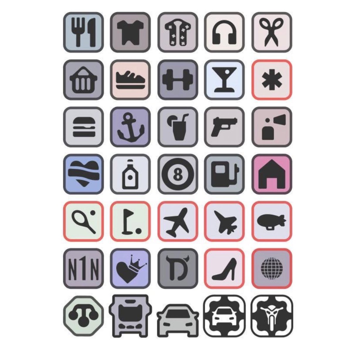 davngta's tweet photo. 🚨 GTA 6’S MINIMAP IS PACKED. 🌴

A compilation of the minimap icons discovered so far gives us a glimpse at just how much Rockstar could have packed into Leonida.

🍔 Restaurants
👕 Clothing
🏋️ Gyms
🎱 Pool halls
🔫 Gun shops
⛽ Gas stations
✈️ Airports & airbases
🏠 Properties
🎾 Sports
🍸 Nightlife

And we still haven’t seen everything. 👀🔥

#GTA6 #GTAVI