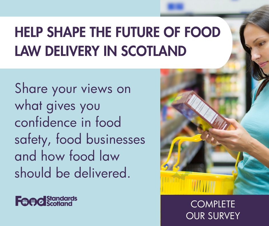 FSScot's tweet photo. 📢 There's still time to give your feedback.

Complete our anonymous survey &amp; share your views on food safety, food businesses &amp; how food law should be delivered. 

Take part here: https://t.co/RHJ6v6Z1qv https://t.co/ITlUH8L7ws