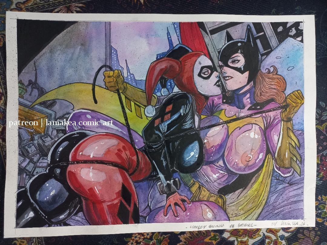 artfromlaniakea's tweet photo. Harley VS Catwoman. https://t.co/cd5nrcwCRr