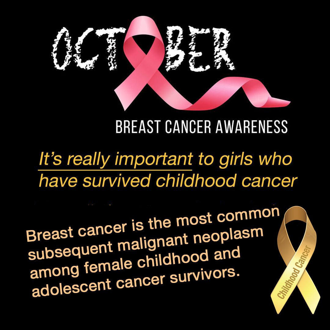 JoeBaber1's tweet photo. If we are able to reduce the use of toxic chemotherapies in children's cancers in the future, we can actually reduce the incidence of breast cancer. "Breast cancer is the most common subsequent malignant neoplasm among female childhood and adolescent cancer survivors. (1)"
We have over 500,000 childhood cancer survivors just in the US. We can help breast cancer by helping our children. Let's collaborate! Wear two ribbons (pink and gold) this month!
(1) https://t.co/AW0q3vYQC8