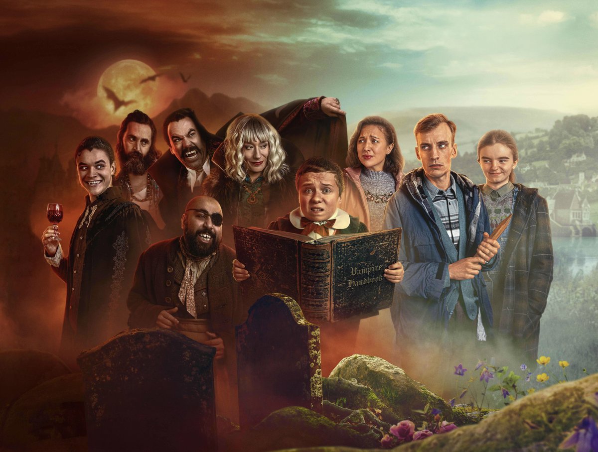 envypost's tweet photo. 🧛‍♂️ Tonight’s the night! The Reluctant Vampire premieres on BBC One at 6:40pm! Based on Eric Morecambe’s beloved 1982 children’s book, this charming comedy follows a vampire who refuses to follow the traditional rules of vampire life. 🎬✨ https://t.co/v6zVyRH5yR
