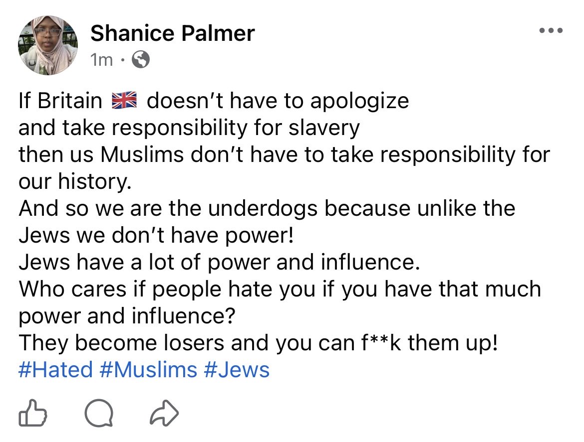 Pal43932Shanice's tweet photo. Read that again! #Hated #Muslims #Jews https://t.co/v4aZ1GuKCI