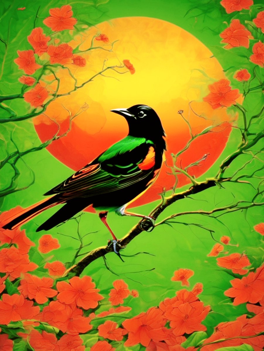 SyifaniF's tweet photo. [Looking at the morning sun shining on the branches, the small finches are flitting and chirping softly, which is really a lovely scene of nature!] https://t.co/SANtx6QfB4
