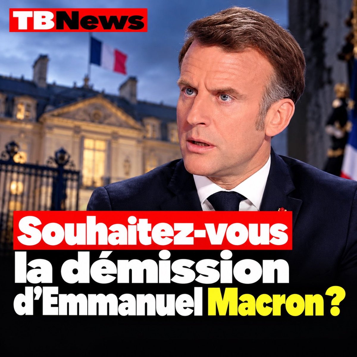 TBNewsFr's tweet photo. 🚩Alors même que son mandat se termine dans seulement 7 mois, de nombreux Français continuent d’exiger la démission du chef de l’Etat. https://t.co/12yBBonesg