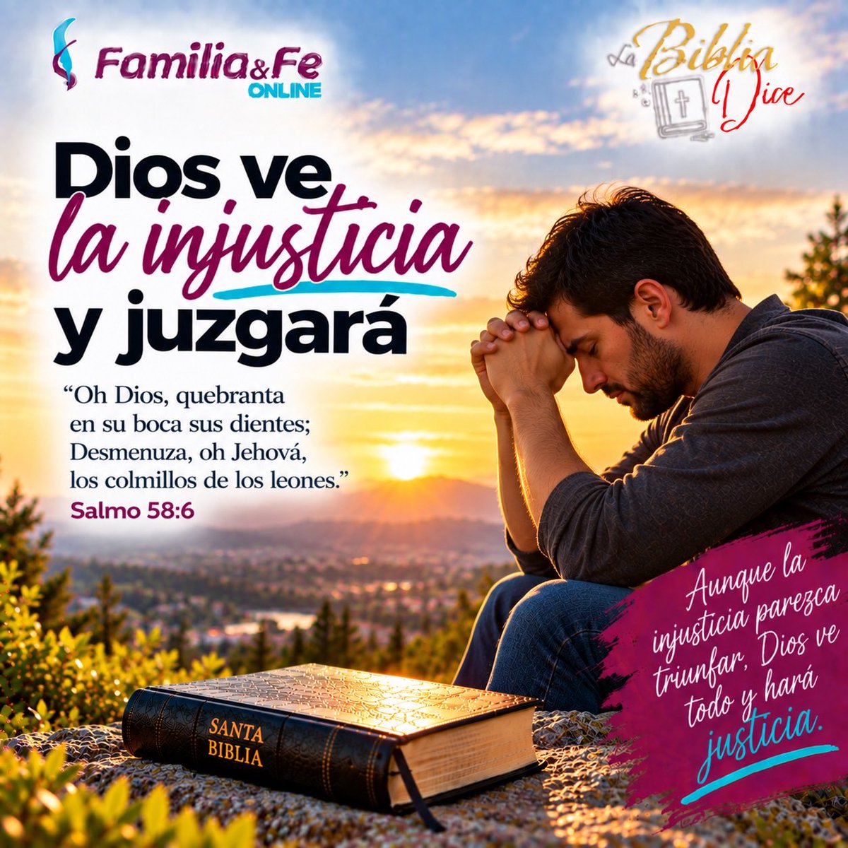 yvanmbalabarca's tweet photo. #rpsp #Salmo58 📖
✅Dios ve la injusticia y juzga con rectitud.
✅No imites la violencia ni la mentira de los impíos.
✅Confía: al final, la justicia de Dios prevalecerá.
¡Retuitea y dale Like! https://t.co/ZnO86CvrAL