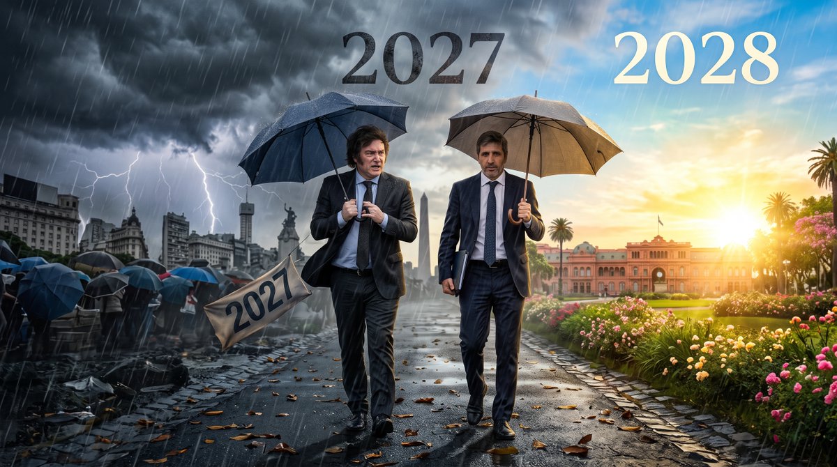 infobae's tweet photo. MILEI PIDIÓ UN VOTO DE CONFIANZA Y PROMETE CRECIMIENTO A TASAS CHINAS EN 2028: LA CLASE MEDIA TENDRÁ LA ÚLTIMA PALABRA | Por Pablo Wende

En una mezcla de honestidad brutal y sincericidio, el Presidente aseguró en París que para disfrutar “el mejor año de la historia económica” del país los argentinos deberán esperar hasta el 2028. Pero en ese caso no se trata solo de esperar que llegue el momento. Antes, habrá que votarlo para que sea reelecto y pueda gobernar otros cuatro años.

Al saltearse 2027, Javier Milei reconoció que no es mucho lo que cabe esperar del año próximo. Tanto él como Luis “Toto” Caputo prefirieron destacar la “artillería” que prepararon para enfrentar el año electoral.

“Nosotros creemos que no va a pasar nada, pero por las dudas estamos preparados”, explicó el ministro de Economía. Luego hizo referencia a USD 75.000 millones que podrían usarse en caso de una corrida cambiaria previa a las elecciones. Más de la mitad de esa cifra (unos USD 40.000 millones) son compromisos de canje de monedas (o swaps) con Estados Unidos y China. Extrañamente, el primero no figura como parte de las reservas, pero el segundo sí, pese a tratarse de instrumentos similares.

🔗https://t.co/ExAWp8OJWJ