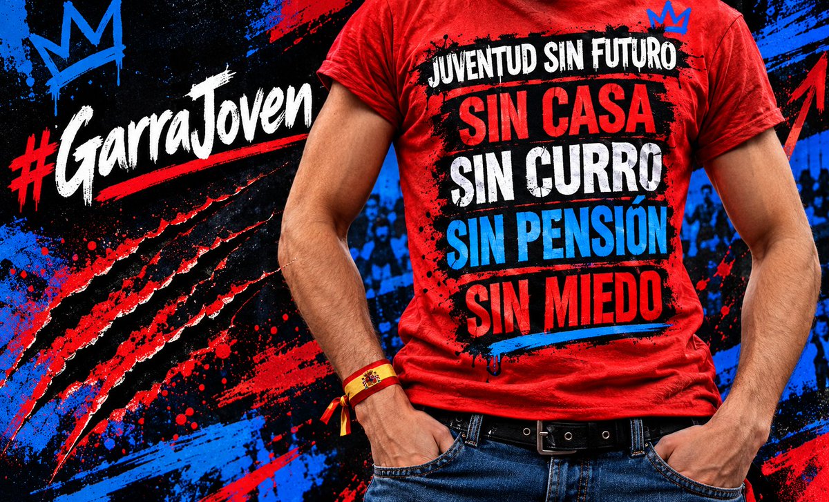 JovenGarra's tweet photo. Compatriotas, jóvenes de una España que se desangra en la apatía y el conformismo:
Nos han adiestrado para pedir perdón. Nos han inoculado el virus de la sospecha sobre nosotros mismos, convenciéndonos de que amar a nuestra patria, https://t.co/CilcT7gOK0