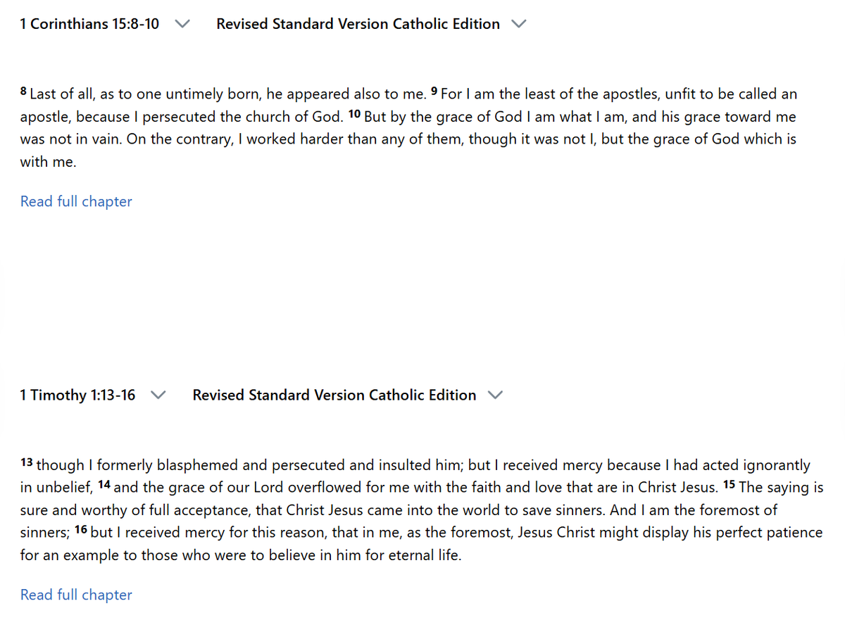 Splendordei's tweet photo. @enesovat22 They don't want to acknowledge how St Paul got redeemed by our Lord to do good, even with his bad past. Galatians 1:11-24 , 1 Corinthians 15:8-10 , 1 Timothy 1:13-16

(they actually have figures like Umar and Khalid ibn al-Walid too, who were against Muhammad before conversion) https://t.co/zLFBfYoNc9