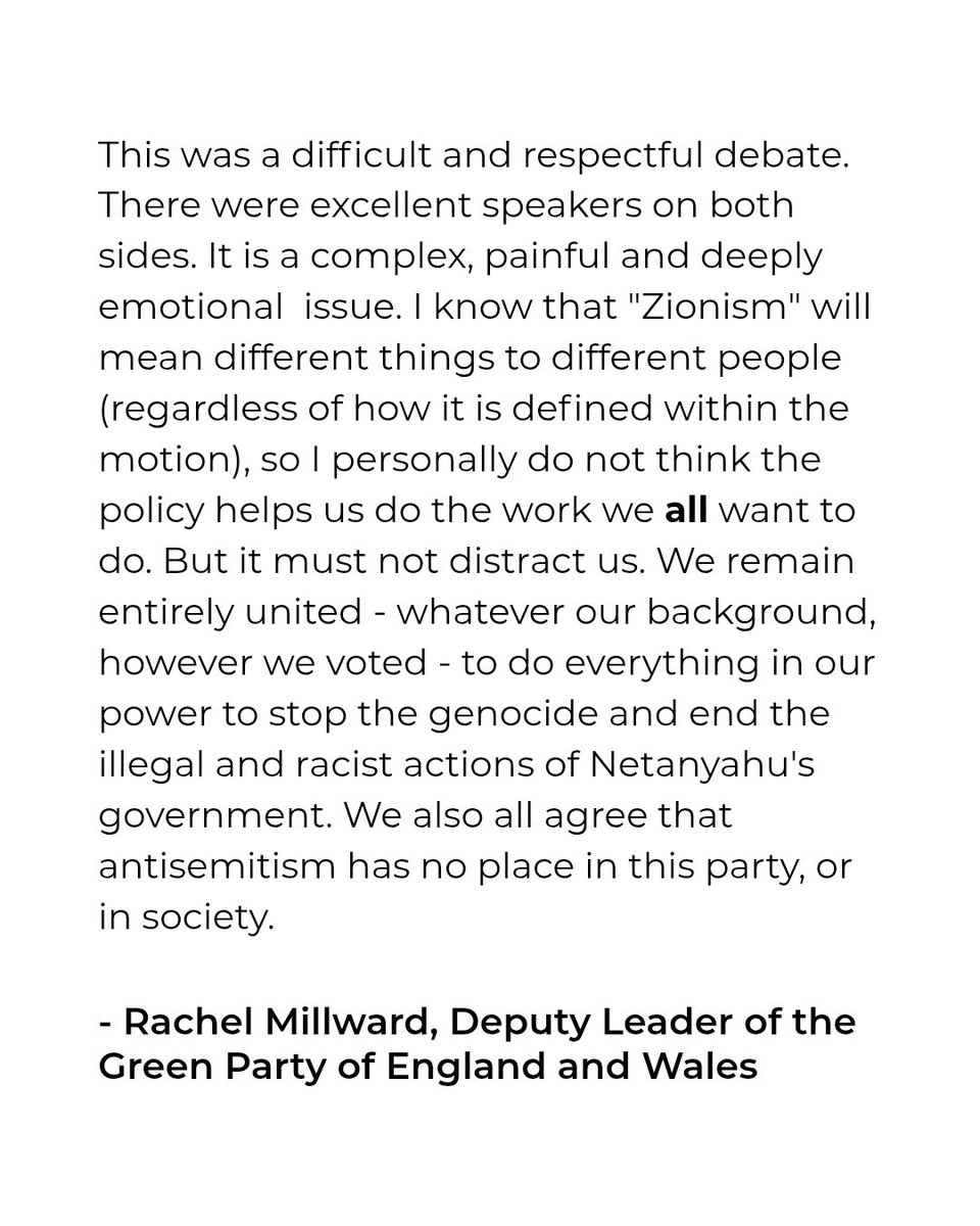rachelmillward's tweet photo. My statement following today's debate and vote at conference on the motion Zionism Is Racism: https://t.co/Ci3Luk3qb6