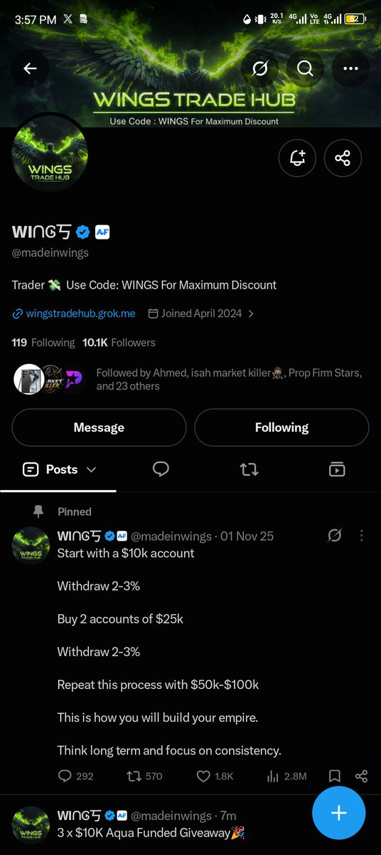 Mike_AMG1's tweet photo. @madeinwings @AquaFunded @PropFirmStars @Quantivor @iTrades7 @Kelvintalent_ 
@Owakah07 
@Starr_gael 

Let's get it 🔥 https://t.co/JEDwrJa6x1