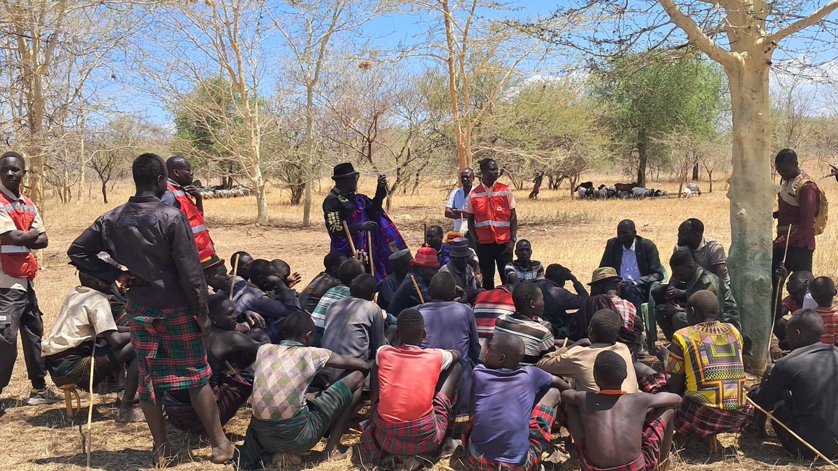 UgandaRedCross's tweet photo. 📌 Moroto | Water Scarcity, Human Struggles.

↪️ In Nakidongo Village, Lotislei Parish, Lotisan Sub-county, Moroto District, communities are facing a growing water crisis following a prolonged dry spell.

Water sources have dwindled, leaving families and their livestock with very limited options. Even the few remaining sources, some with visibly poor-quality water, are heavily congested as people scramble to collect what little water is available. Long queues have become a daily reality, with women, children and other community members waiting for hours to secure water for their households and animals.

The scarcity is placing immense pressure on already vulnerable families. As people travel farther and wait longer for water, the risks of dehydration, poor hygiene and waterborne diseases increase. Livestock, on which many households depend for food, income and livelihoods, are also struggling to access sufficient water and pasture.

What may appear to be a shortage of water is, for these communities, a daily humanitarian struggle; affecting health, dignity, livelihoods and the survival of both people and animals.

#HumanityNeedsYou

Our colleagues @pokot17 and Emmanuel Okirol are in the community to share more about the Red Cross interventions.
@RodeKruisVL 
📸🎥 @pokot17