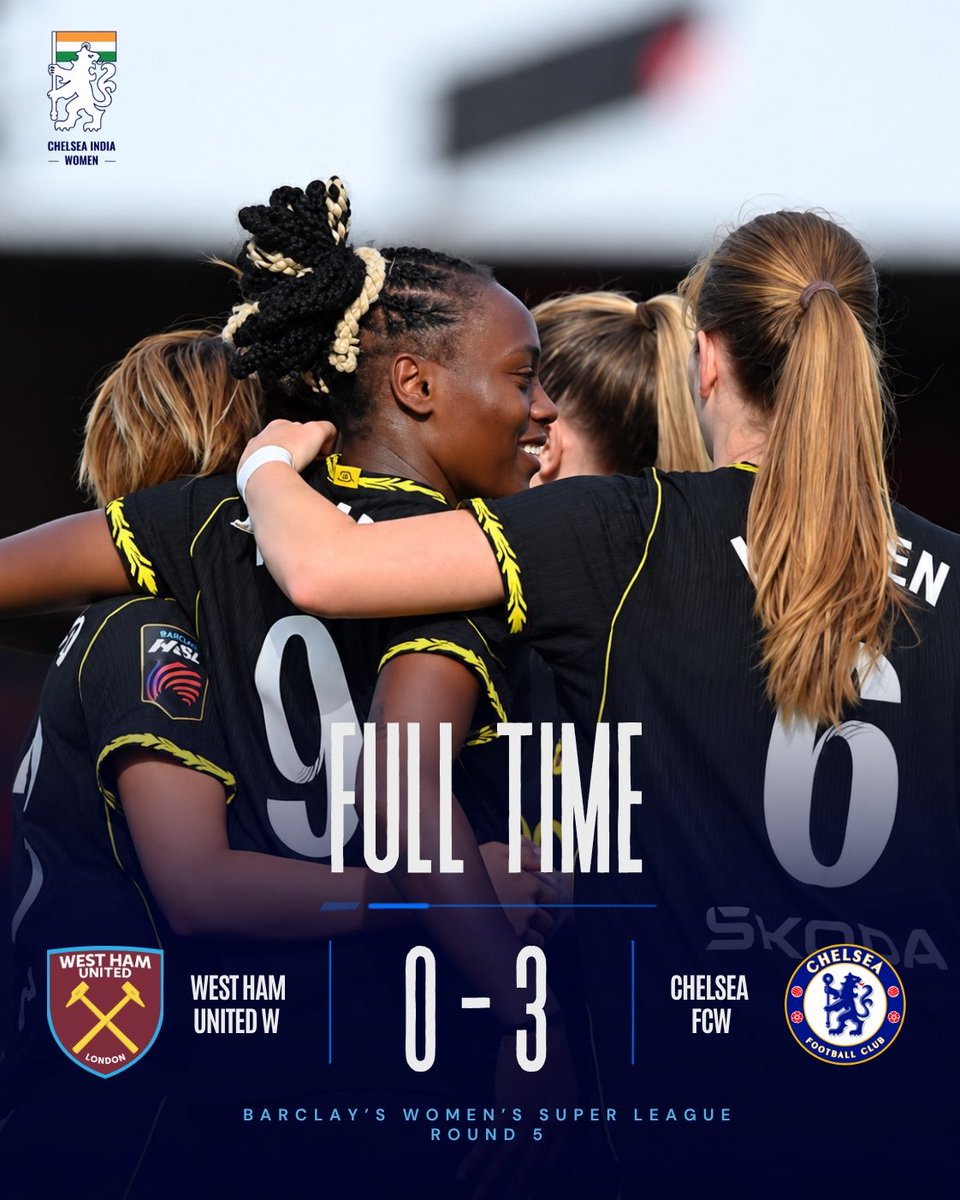 CWISC_Official's tweet photo. 3 goals, 3 points! π₯
@ChelseaFCW take all the three points from the London Derby. π΅
#CFCW #ChelseaIndia #IndiasBlueArmy #ChelseaFCOSC
#WSL https://t.co/ZCiWHwABzd