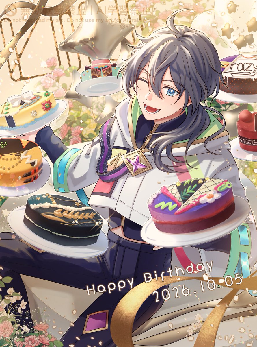 hitumeji's tweet photo. ニキお誕生日おめでとう！🍳
SCRカラーのケーキたちと一緒にお祝い🫶🎂
アイドルとしての彩りがもっともっと重なっていきますように！

#椎名ニキ誕生祭2026 https://t.co/ASoNpTaiR2