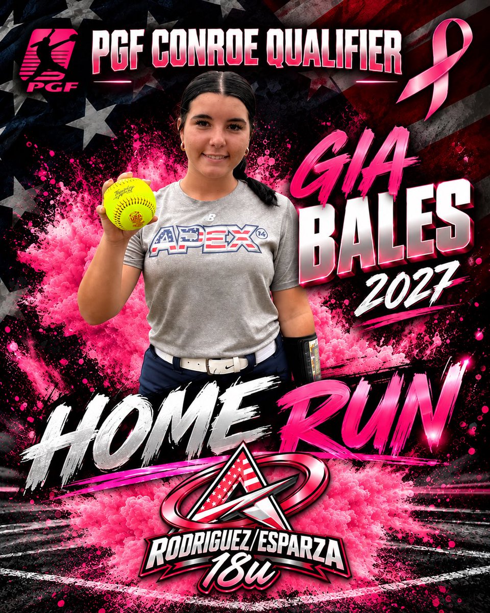 ApexReign2027's tweet photo. 💣 SHE WON THE BATTLE! 💣

After fouling off pitch after pitch, @gia_bales stayed in the fight, made the adjustment, and TOOK ONE DEEP! 💥🔥

Her first home run of the season is officially in the books! Way to keep fighting, Gia! 💪🏼
@NationalEsparza @CoachDrod https://t.co/moqw1YEi9c