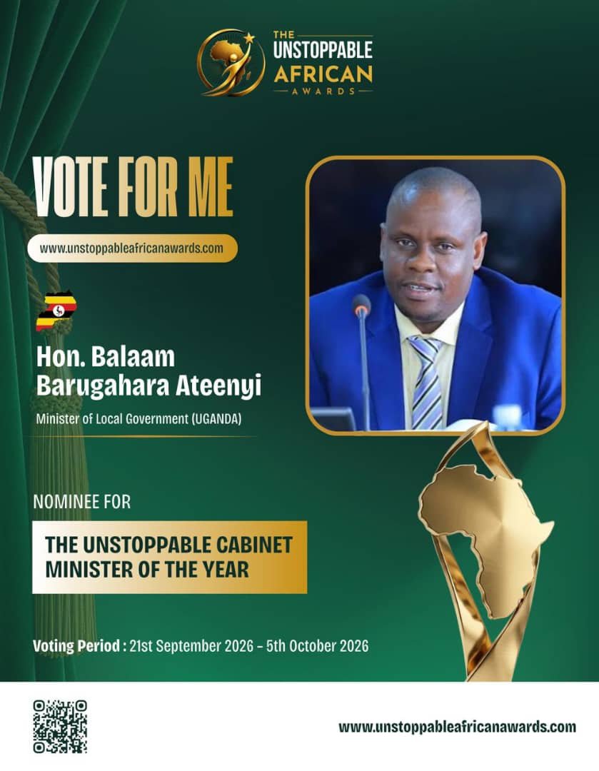 NyonyoziUg's tweet photo. The Unstoppable Cabinet Minister of the Year , let us all of us vote for @BalaamBarugahar . The link to vote is https://t.co/OdHhMPHxyL https://t.co/PgnSCbXIKT