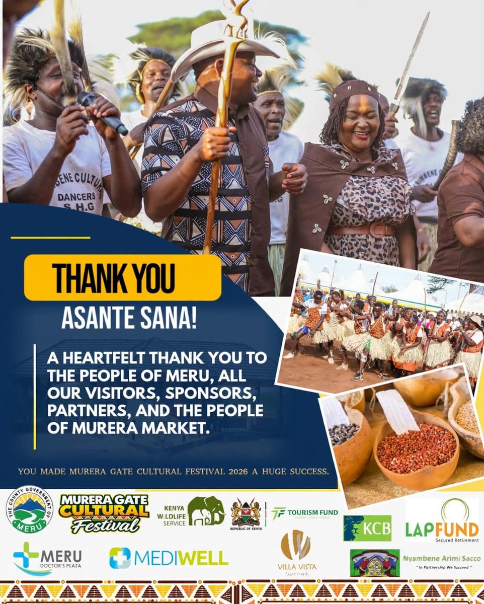 SaraKe_biya's tweet photo. Asanteni to everyone who joined us, celebrated our heritage, shared beautiful moments, and made this cultural gathering special. Your presence truly made the celebration unforgettable today. #MeruCulturalWeek Asanteni Kwa Kuja https://t.co/me8VINyJPI